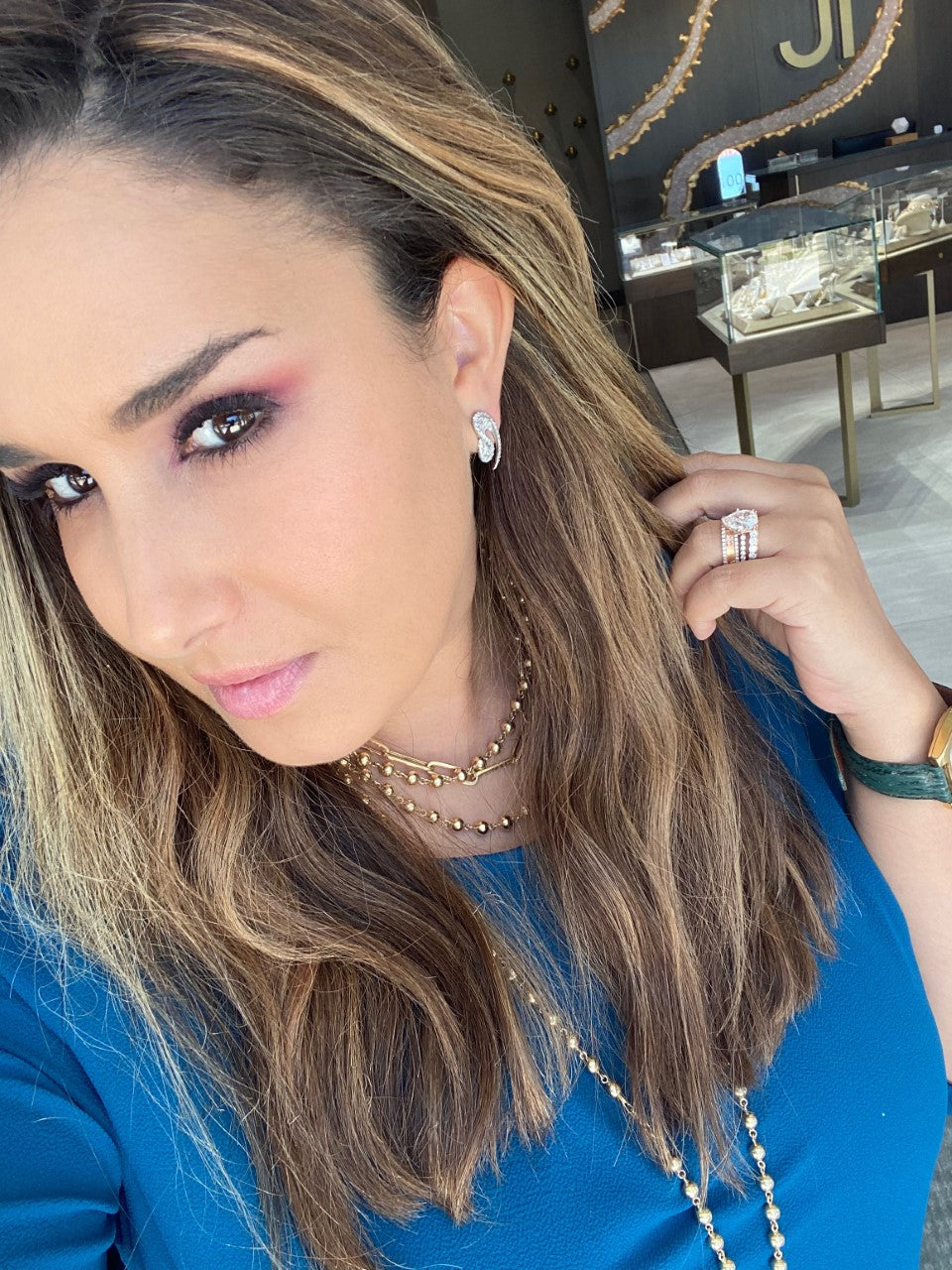 Kavant & Sharart 18K white gold diamond Talay Wave Earrings