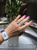 Jay Feder 18k white gold diamond Open Sided Abstract Band