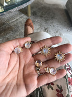 Anzie 14K Yellow Gold MoonstoneTopaz Diamond Earrings - Jay Feder Jewelers