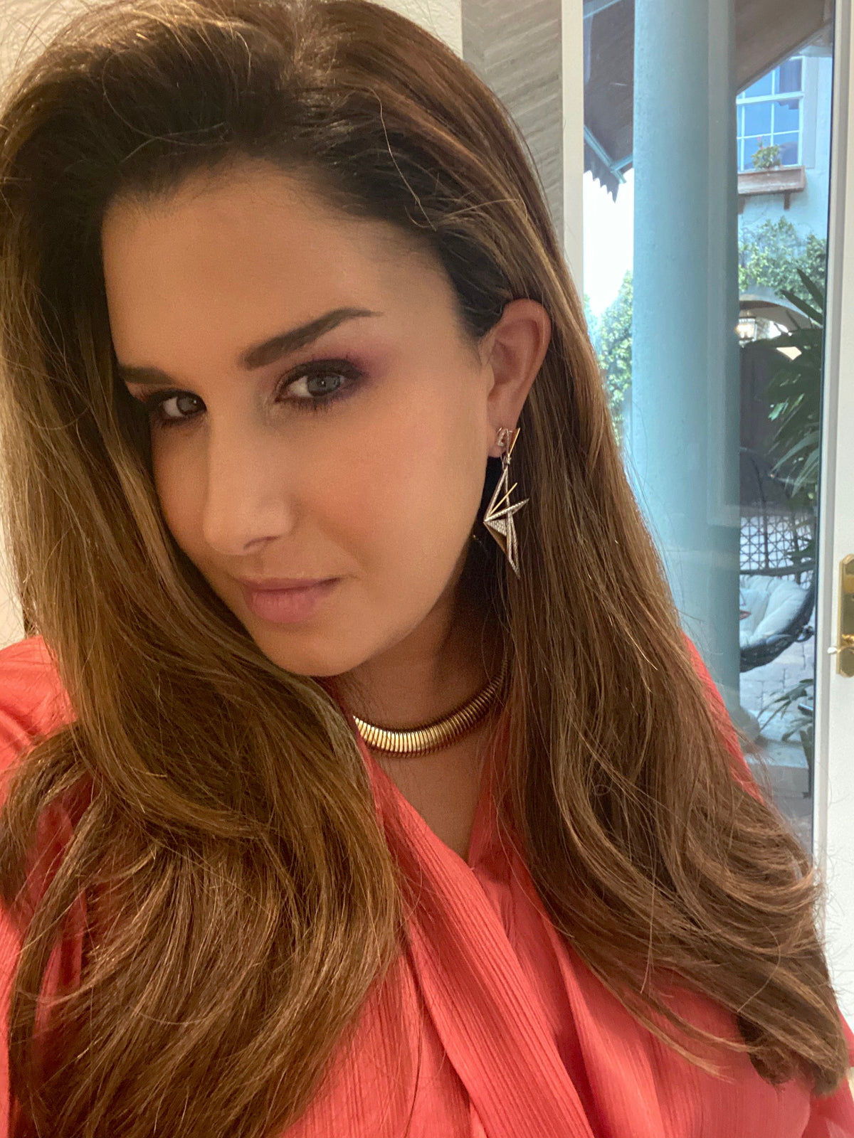 Kavant & Sharart 18K yellow gold Origami Aura earrings