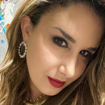 Laura Medine 18k White gold Moonstone diamond circle Wreath Earrings