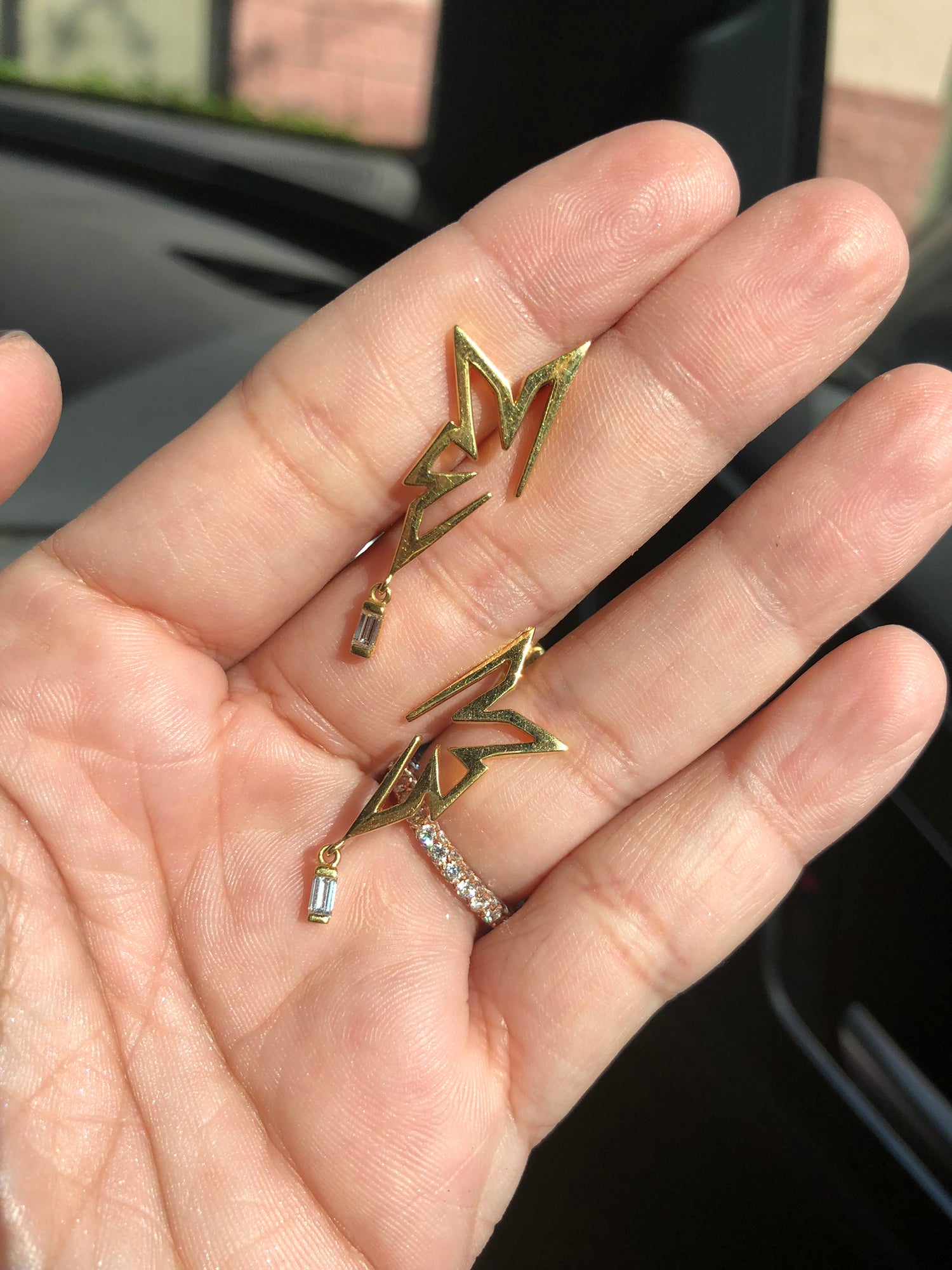 Kavant & Sharart 18K yellow gold Origami Drop Earrings