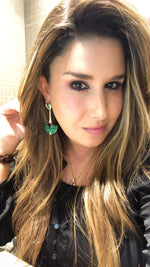 Doves Verde 18K Yellow Gold Diamond Earrings With Black Onyx And Malachite