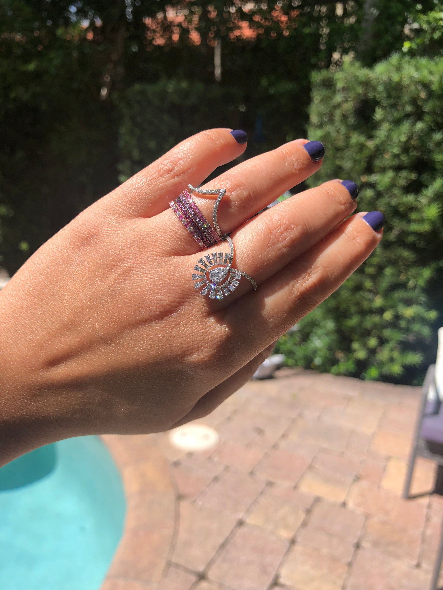 Khai Khai 18k yellow gold Pink Sapphire Band Ring - Jay Feder Jewelers