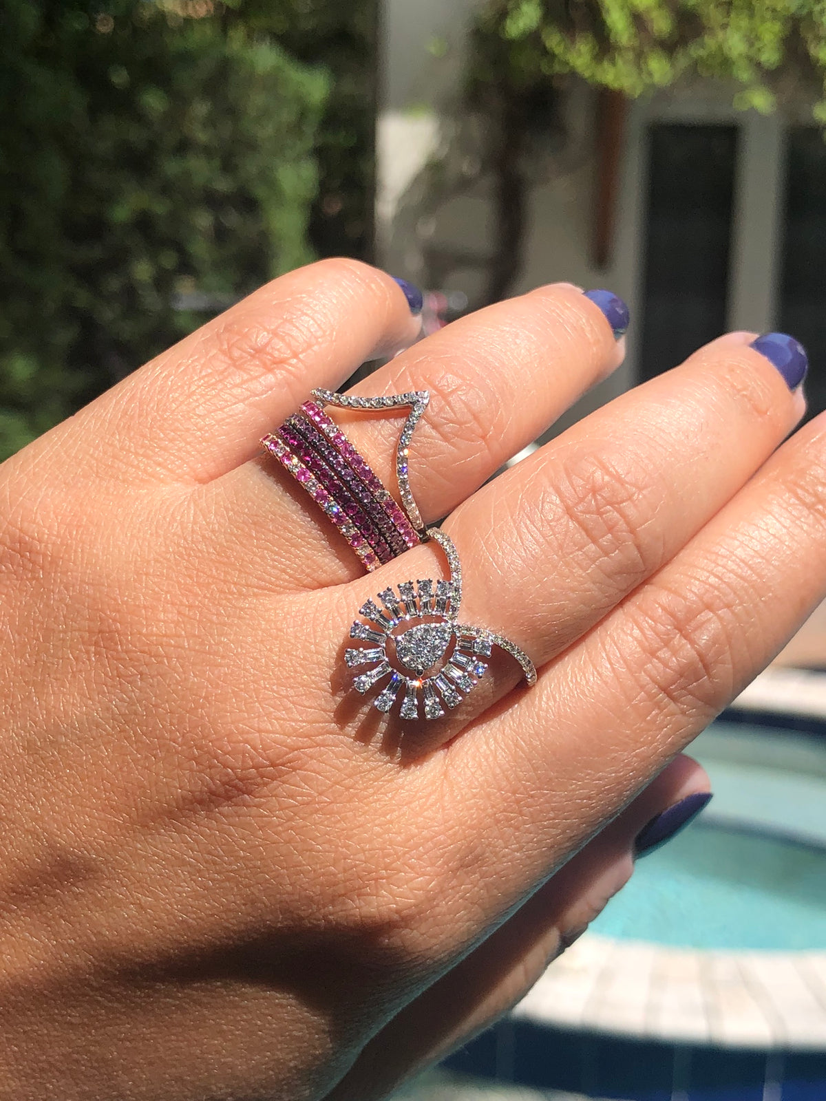 Khai Khai 18k yellow gold Pink Sapphire Band Ring - Jay Feder Jewelers