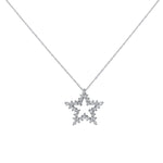 Jay Feder 14K White Gold & Diamond Five Point Star Necklace