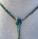 Jay Feder Silver Turquise Silk Lariat Necklace - Jay Feder Jewelers