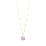 Moritz Glik 18K Rose Gold Diamond Lavender White Sapphire Shaker Necklace - Jay Feder Jewelers