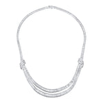 Jay Feder Platinum Diamond Collar Necklace