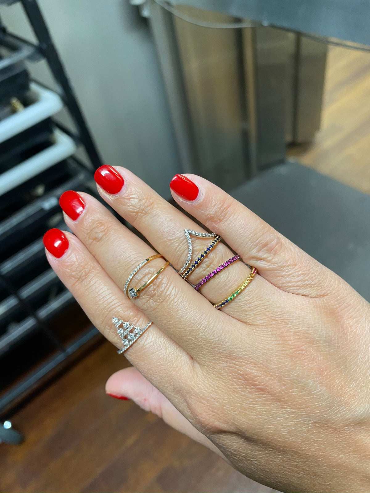 Khai Khai 18k yellow gold Pink Sapphire Band Ring - Jay Feder Jewelers