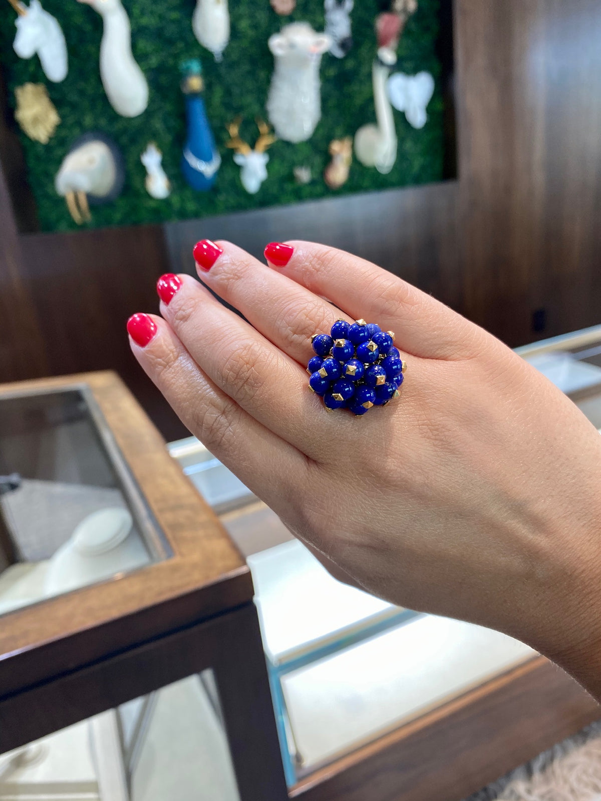 Aletto Brothers 18K Yellow Gold Lapis Cluster Ring - Jay Feder Jewelers