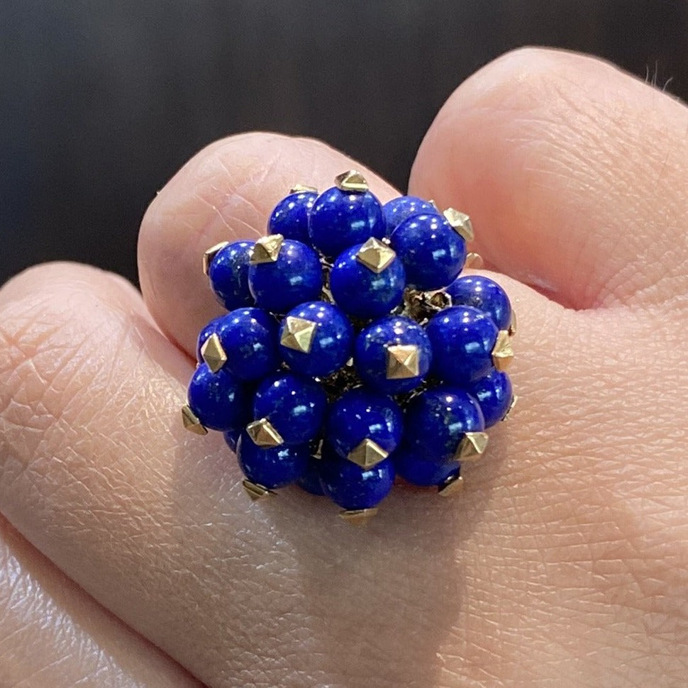 Aletto Brothers 18K Yellow Gold Lapis Cluster Ring - Jay Feder Jewelers