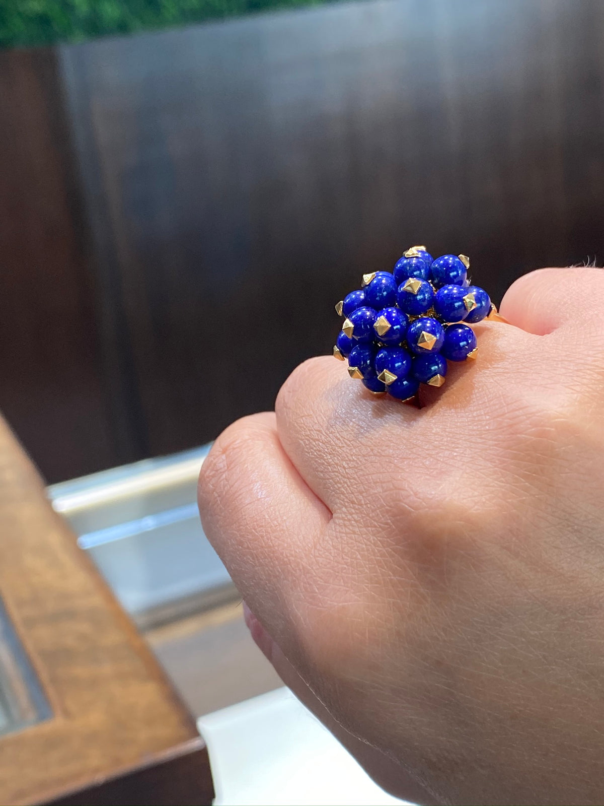 Aletto Brothers 18K Yellow Gold Lapis Cluster Ring - Jay Feder Jewelers