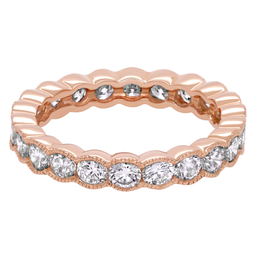 Jay feder 18K Rose gold scalloped eternity band