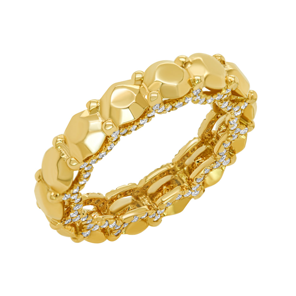 Luisa Alexander 14K Yellow Gold Diamond Goldstone Eternity Band