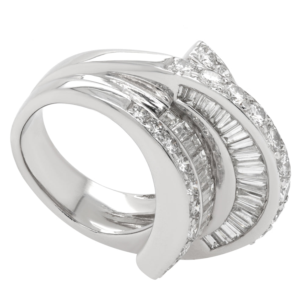 Jay Feder 18K White Gold Deco Wrap Diamond Ring - Jay Feder Jewelers