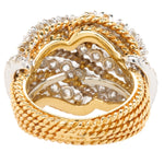 Jay Feder 14K Yellow Gold diamond Domed Ring