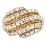 Jay Feder 14K Yellow Gold diamond Domed Ring