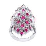 Sutra 18K White Gold Ruby & Diamond Ring