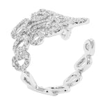 Jay Feder 18k white gold diamond Open Sided Abstract Band