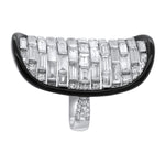 Sutra 18K White Gold Diamond Black Ceramic Ring