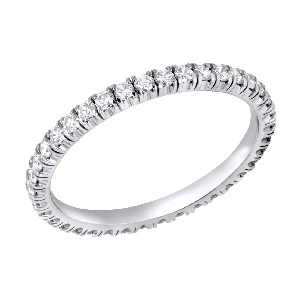 Jay Feder 18K White Gold Etincelle Cartier Wedding Band Ring
