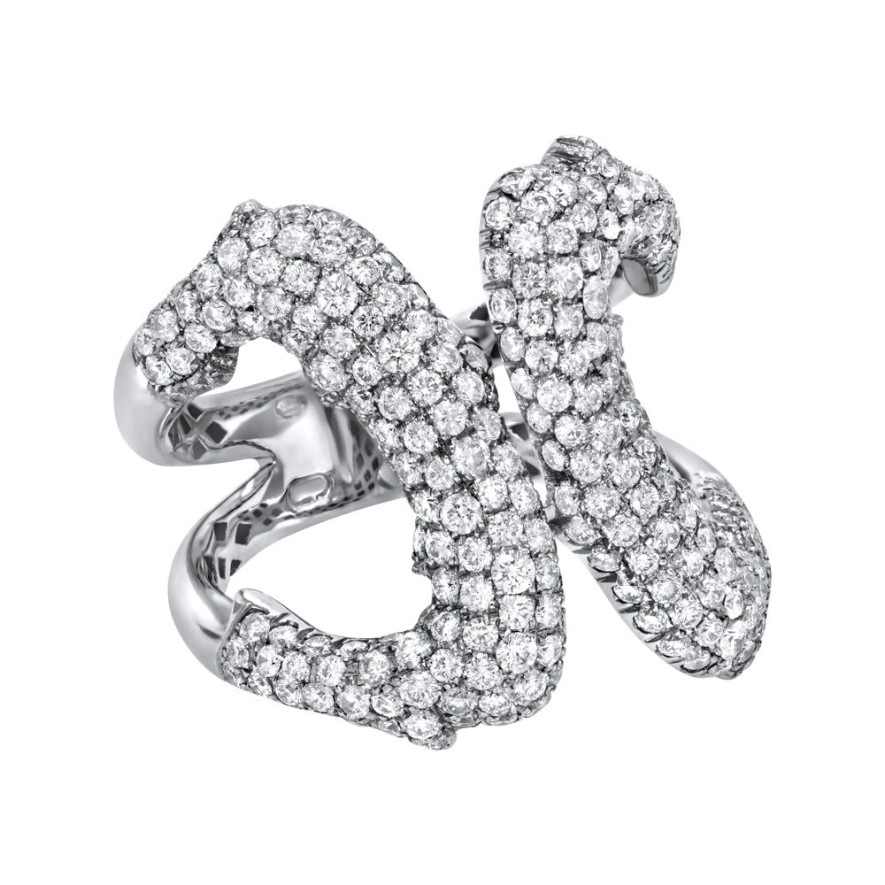 Jay Feder 18K White Gold Diamond Pave Ring