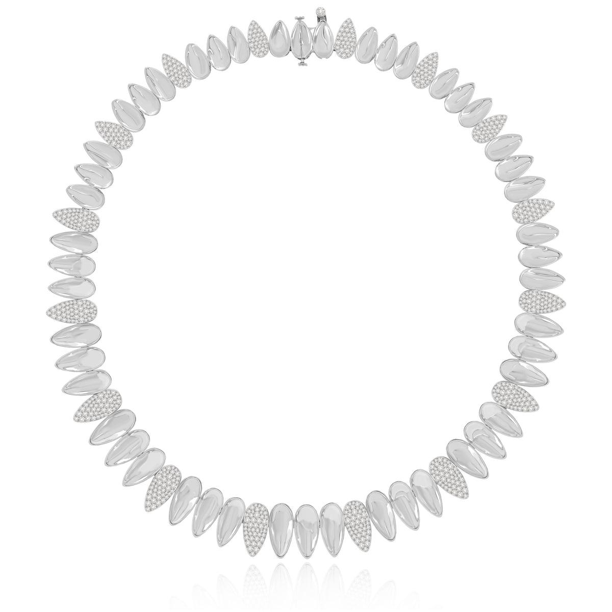 Sutra 18K White Gold Kashmir Collection Diamond Ruby Collar - Jay Feder Jewelers - Engagement rings - Custom Jewelry - We buy estate jewelry