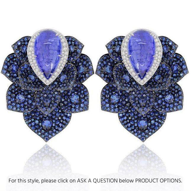 Sutra 18K White Kashmir collection opal ruby Earrings – Jay