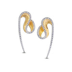 Kavant & Sharart 18k yellow gold diamond Talay Wave Earring