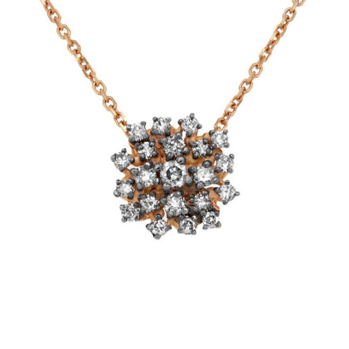 Suzanne Kalan 18K Rose Gold Diamond Starburst Necklace