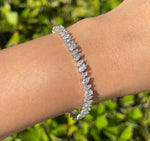 JAY FEDER 18K WHITE GOLD DIAMOND TENNIS BRACELET