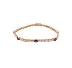 JAY FEDER 14K YELLOW GOLD SAPPHIRE STATION BRACELET