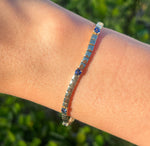 JAY FEDER 14K YELLOW GOLD SAPPHIRE STATION BRACELET