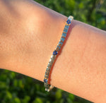 JAY FEDER 14K YELLOW GOLD SAPPHIRE STATION BRACELET