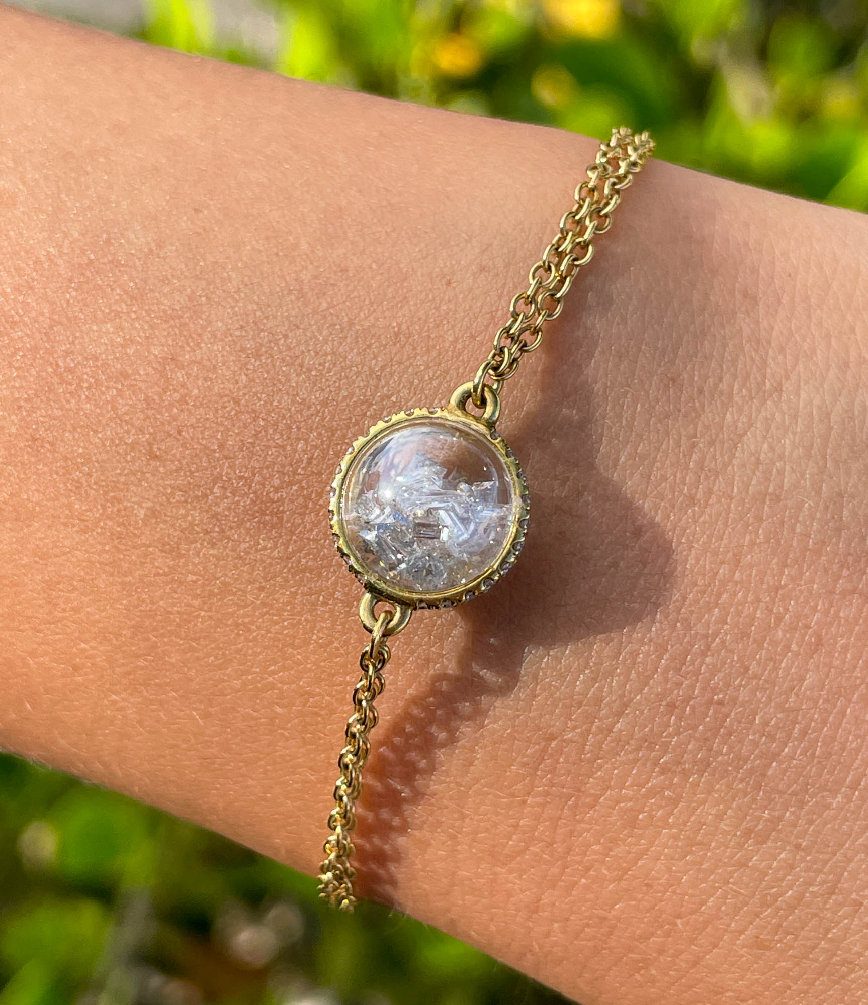 Moritz Glik 18K Yellow Gold Diamond Shaker Bracelet