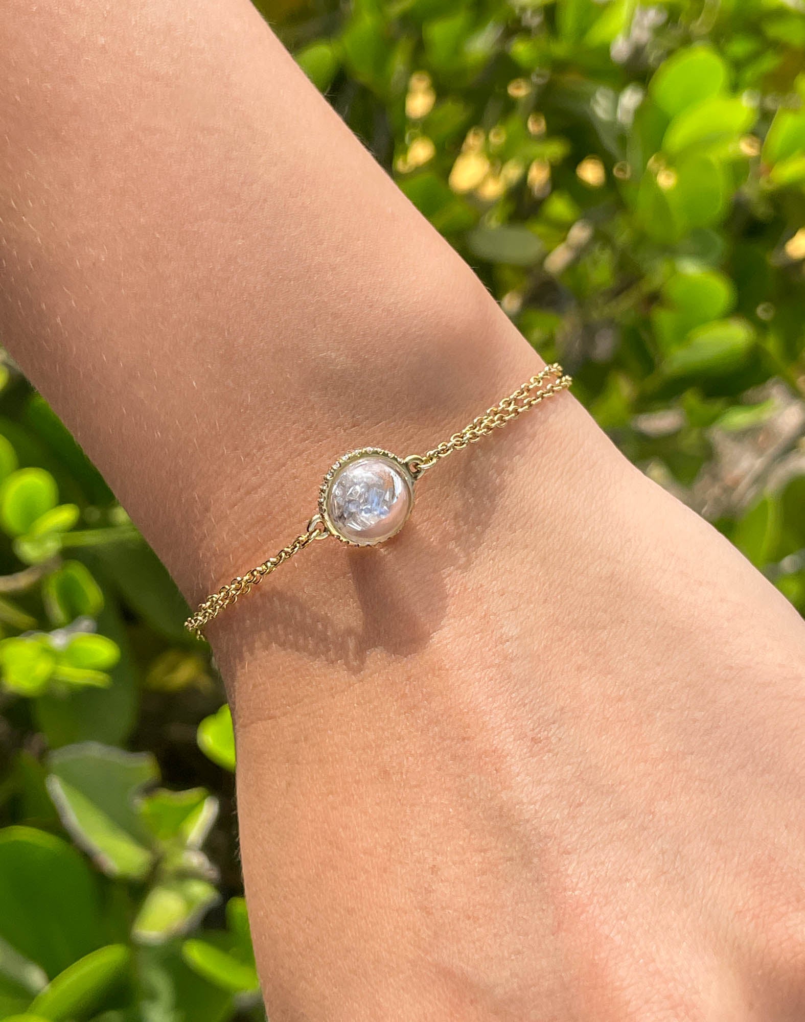 Moritz Glik 18K Yellow Gold Diamond Shaker Bracelet