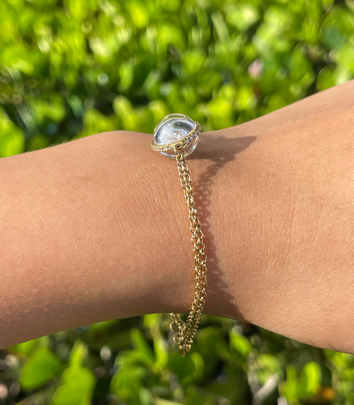 Moritz Glik 18K Yellow Gold Diamond Shaker Bracelet