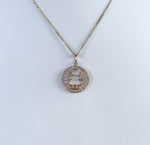 Jay Feder 14K Yellow Gold Diamond Girl Charm Bracelet