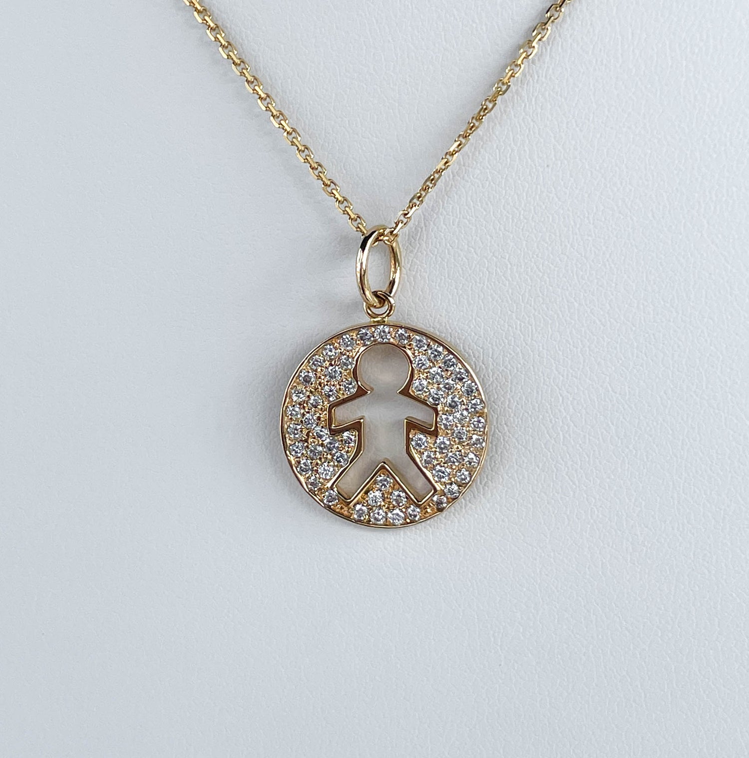 Jay Feder 14K Yellow Gold Diamond Boy Charm Bracelet