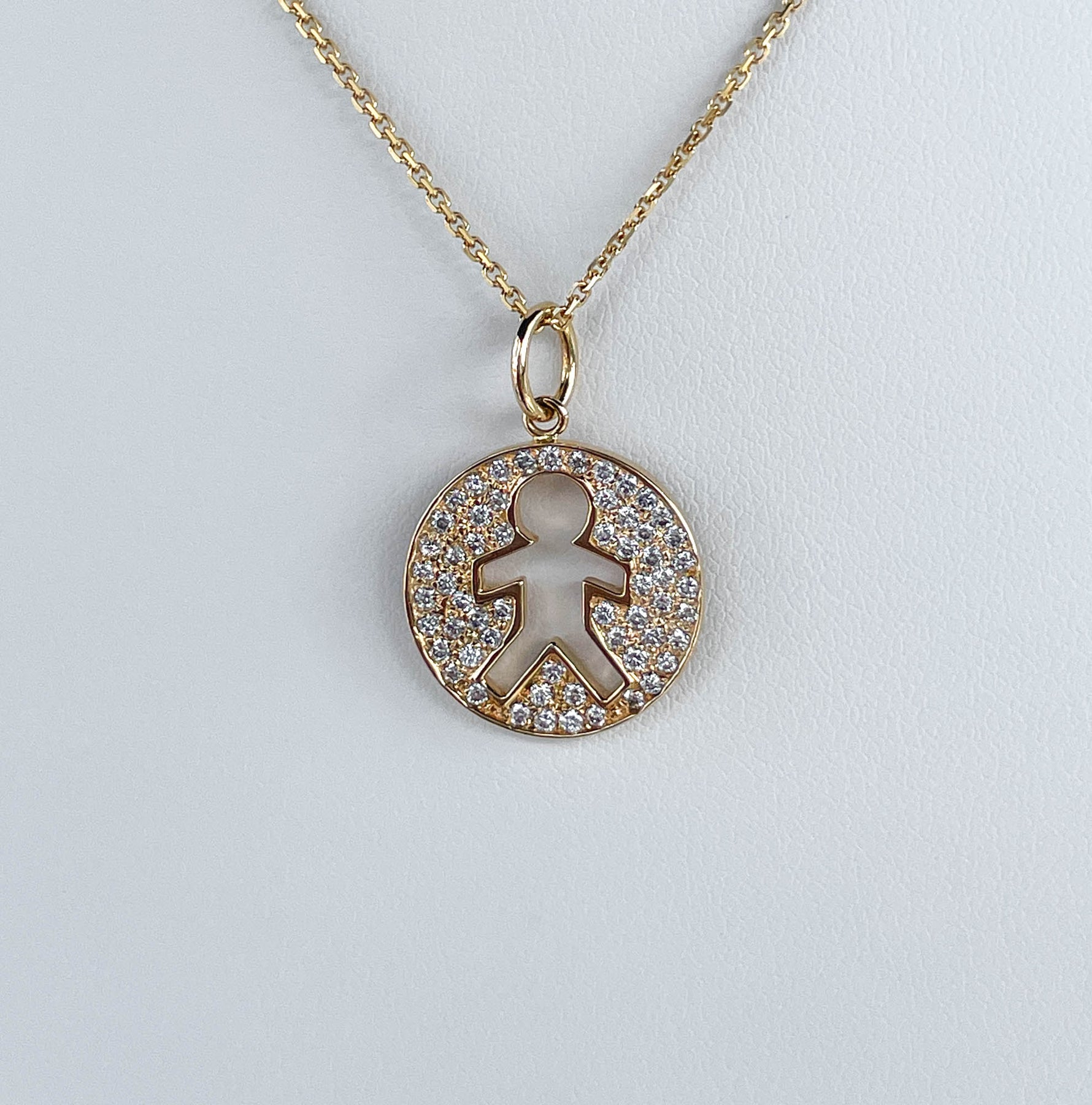 Jay Feder 14K Yellow Gold Diamond Boy Charm Bracelet