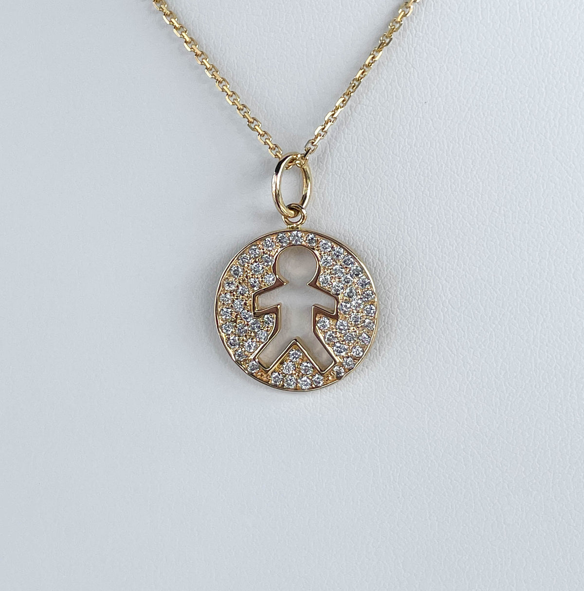 Jay Feder 14K Yellow Gold Diamond Boy Charm Bracelet