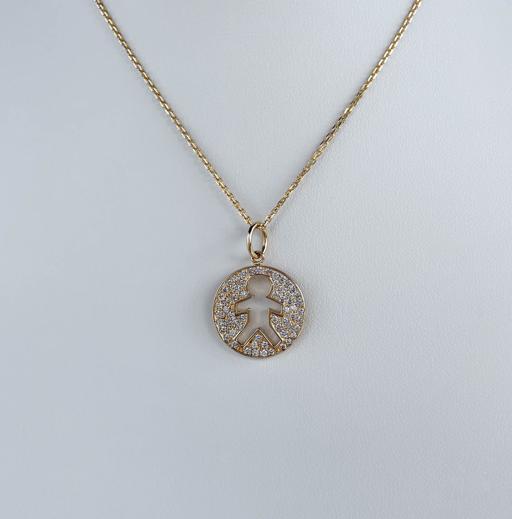 Jay Feder 14K Yellow Gold Diamond Boy Charm Bracelet