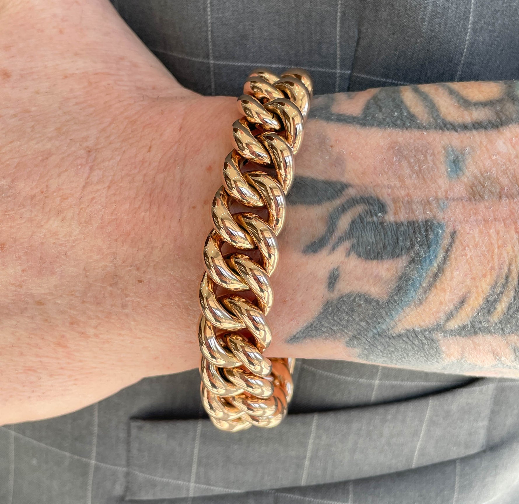 JAY FEDER 18K ROSE GOLD LINK BRACELET