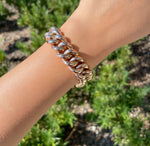 JAY FEDER 18K ROSE GOLD LINK BRACELET