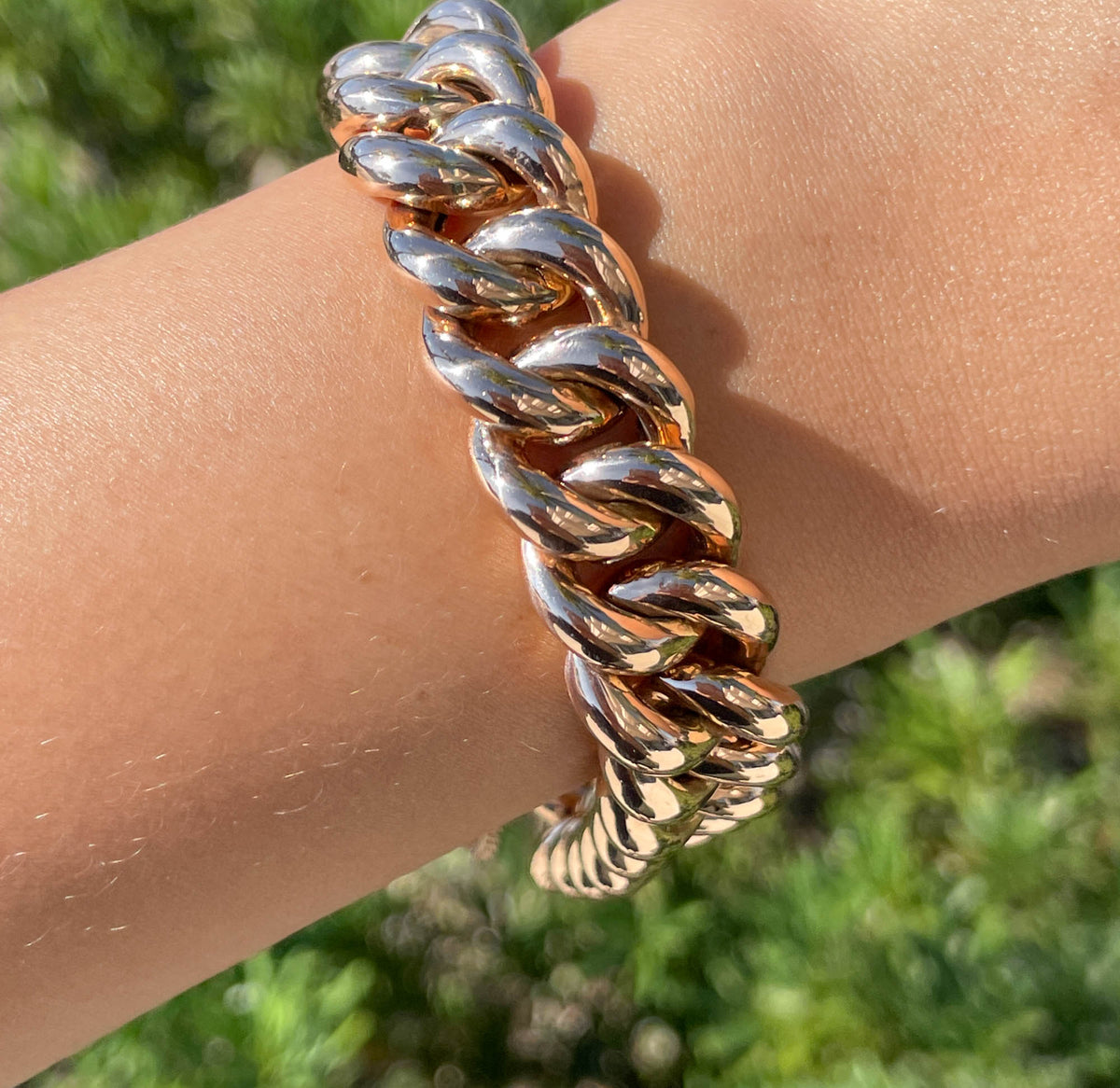 JAY FEDER 18K ROSE GOLD LINK BRACELET