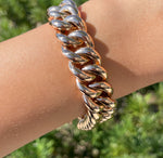 JAY FEDER 18K ROSE GOLD LINK BRACELET