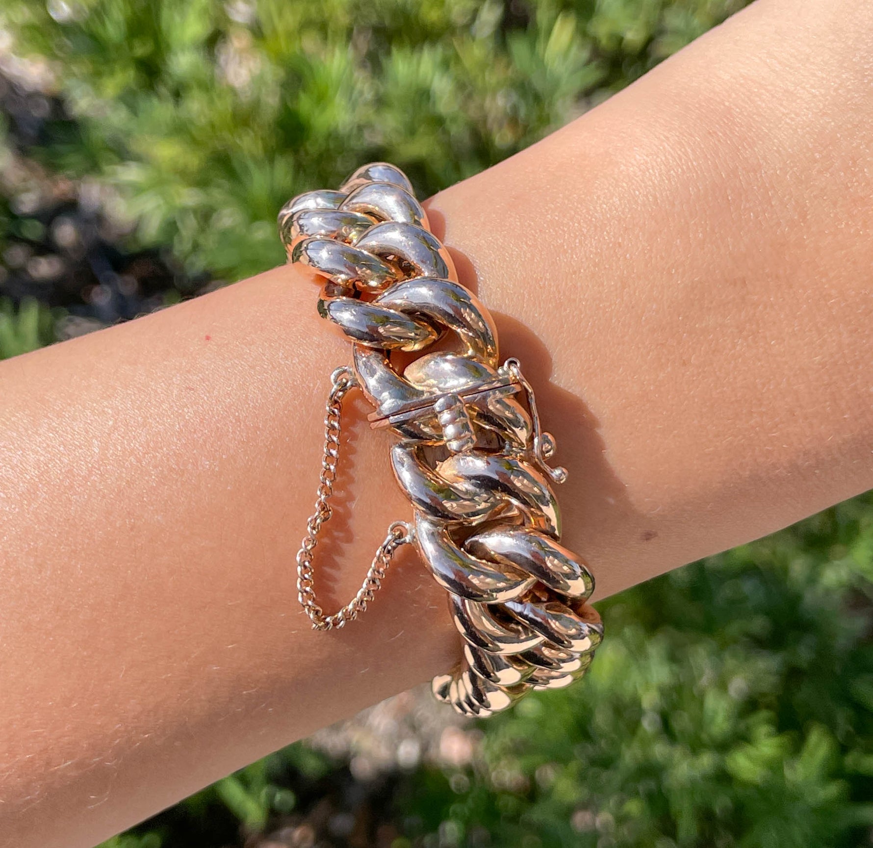 JAY FEDER 18K ROSE GOLD LINK BRACELET