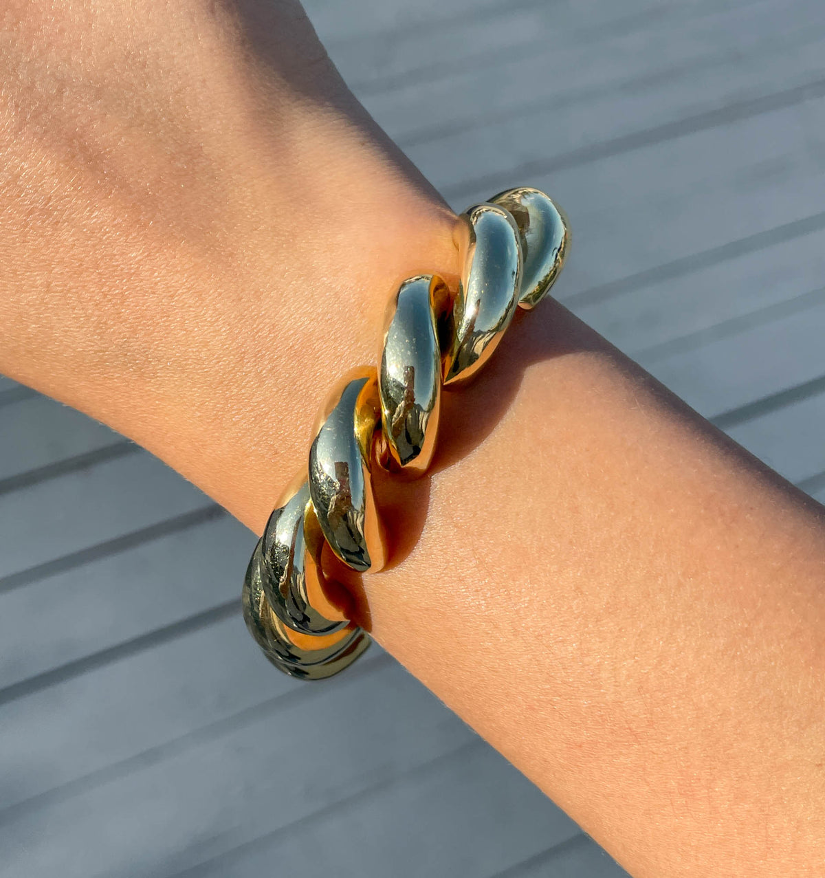 Jay Feder 14K Yellow Gold San Marco Link Bracelet