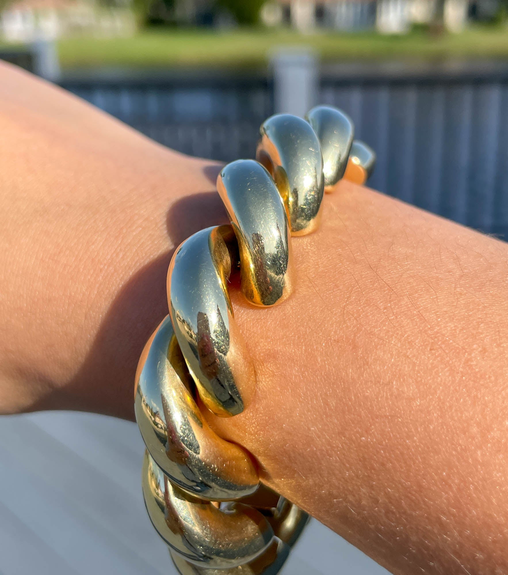 Jay Feder 14K Yellow Gold San Marco Link Bracelet